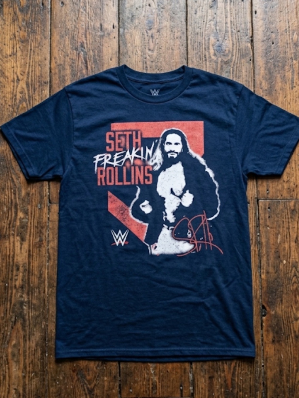 WWE Seth Rollins Graphic Tee - Navy and Red